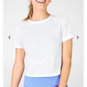 Fabletics Baby Tee, NWT, white, size 2XL